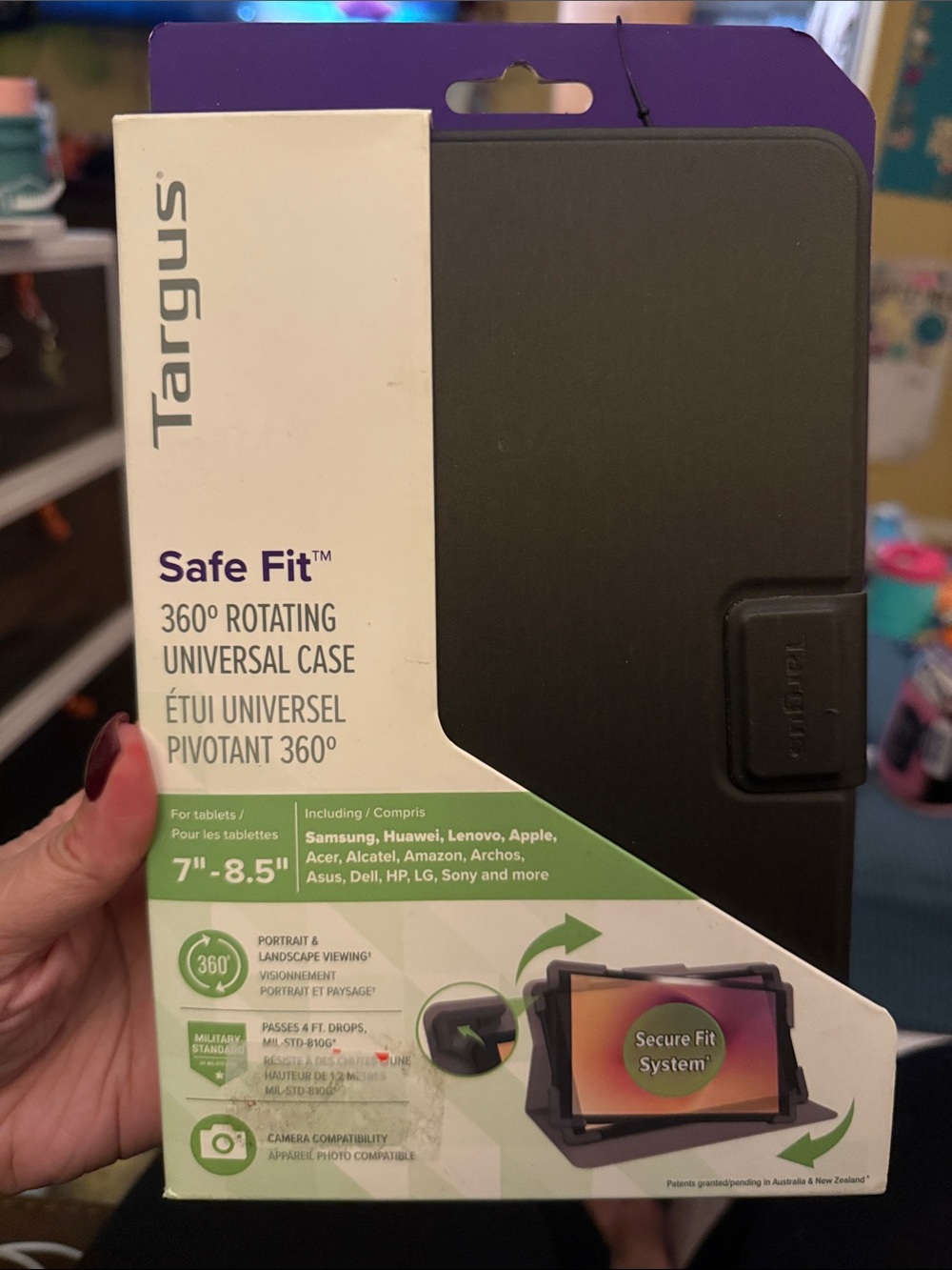 Targus Safe Fit 360° Rotating Universal Tablet Case - Black